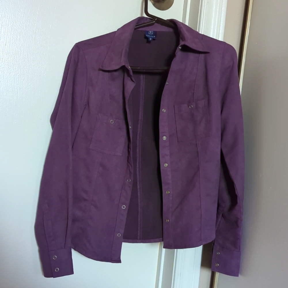Reitmans Purple Suede Shacket